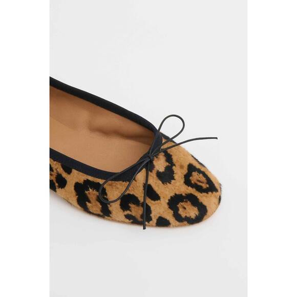 NEW MANSUR GAVRIEL women's dance ballerina shoes in leopard pony hair black - Picture 2 of 4